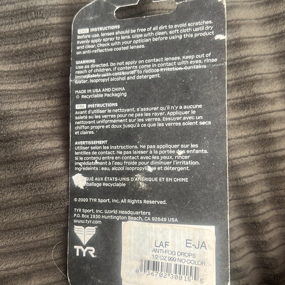 TYR swim googles Velocity Metallized racing navy blue adult and anti fog spray - Picture 5 of 5